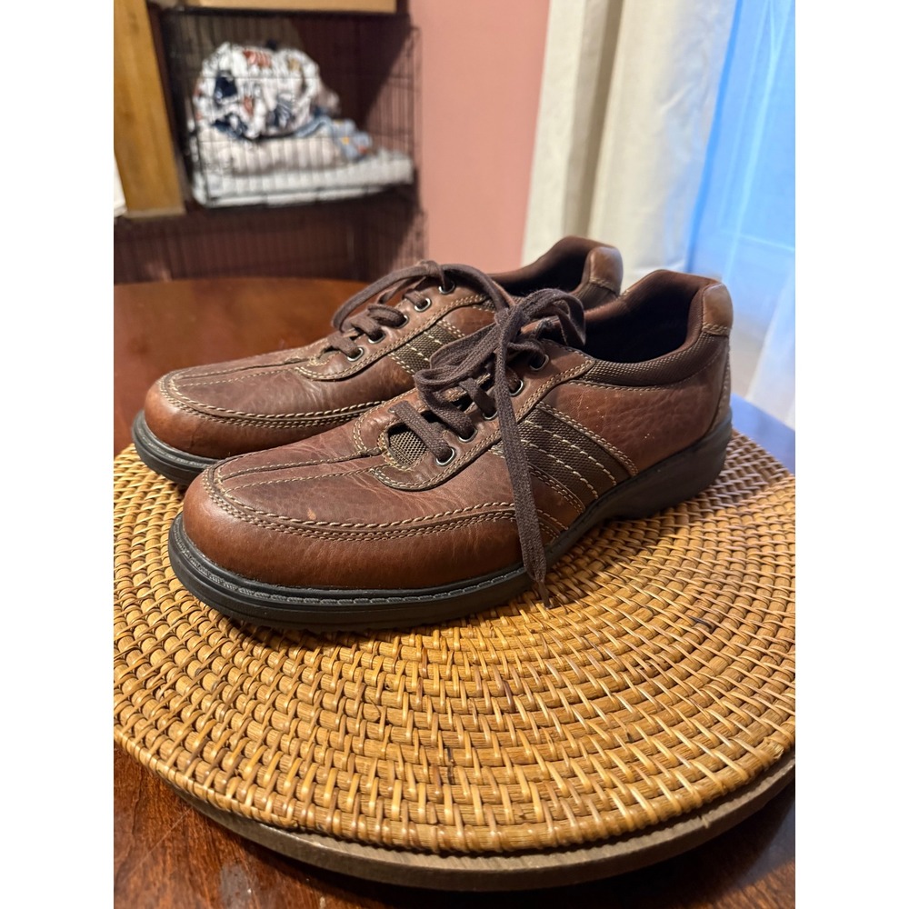 Clarks Collection Mens Brown Leather Lace Up Shoes 26103266 Oxford 9.5